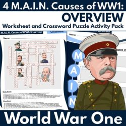 Main causes of ww1 worksheet answers