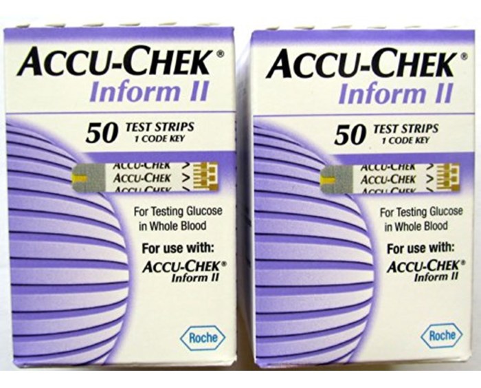 Accu chek inform ii strips test